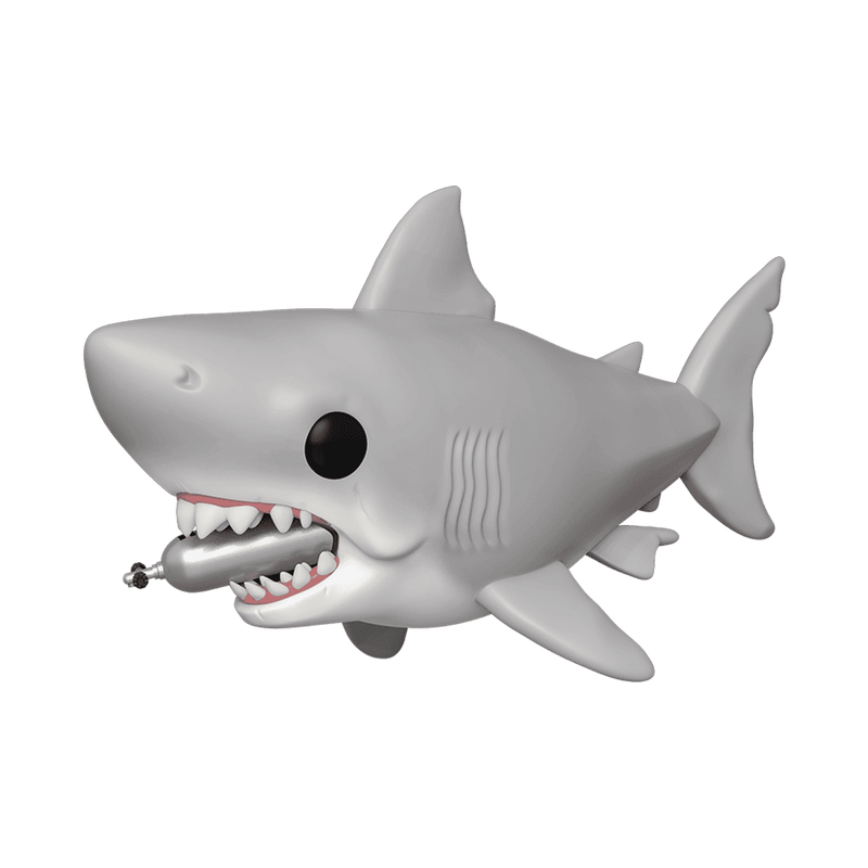 great white shark with diving tank 759